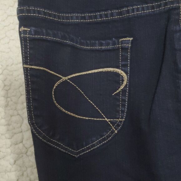 Chico's Platinum Trouser Women Sz 2 (US 12) Wide Leg Indigo Blue Denim Jeans - Picture 5 of 16